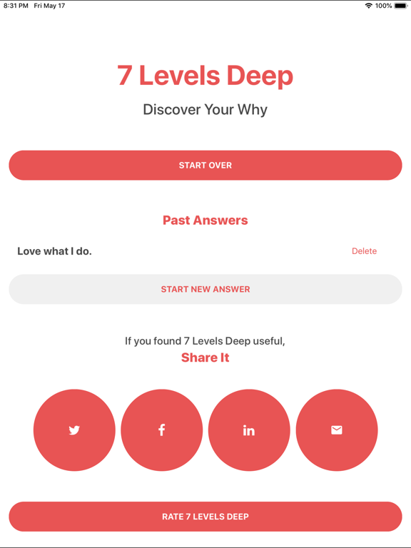 7 Levels Deep: Find Your Why iPad screenshot 4 - Productivity app