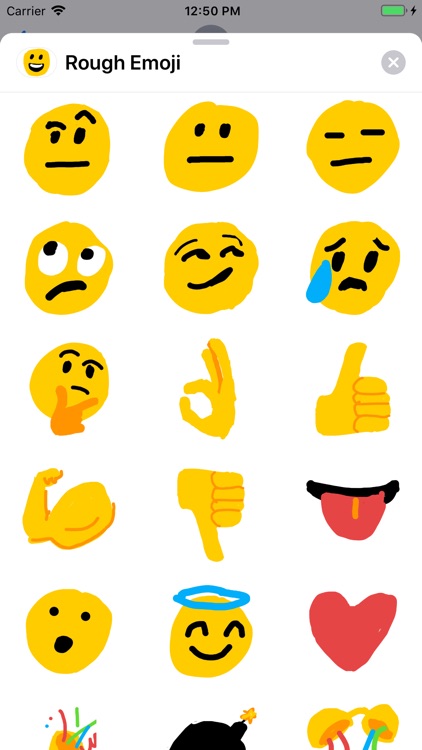 Rough Emoji Sticker Pack