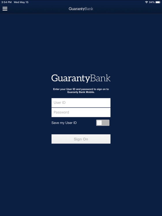 GuarantyBank for Tablet