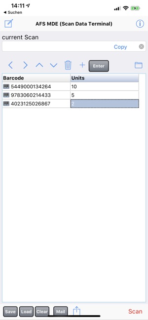 AFS MDE (Scan Data Terminal)