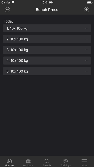 TheFitnessApp - Gym Log Screenshot