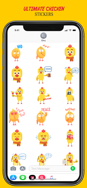 Yellow Chicken Sticker(圖3)-速報App