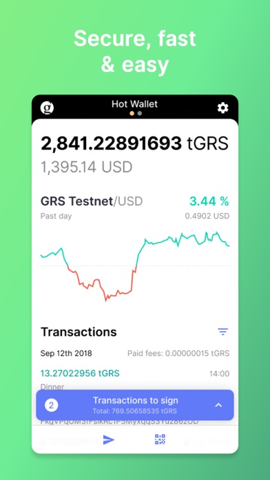 GRS Testnet Wallet for COINiD Screenshot