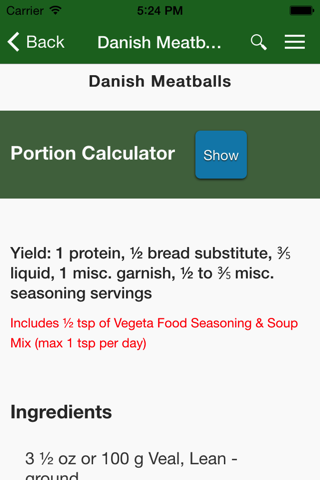 Bernstein Diet screenshot 4