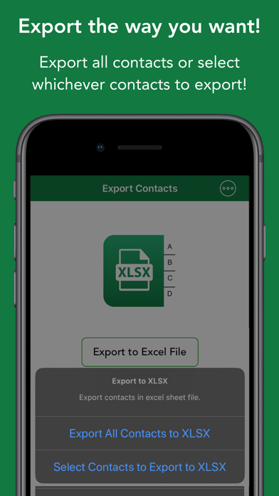 Contacts to XLSX - Excel Sheet