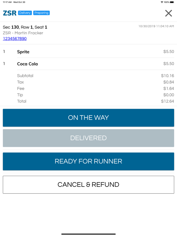 sEATz Operations iPad screenshot 3 - Food & Drink app