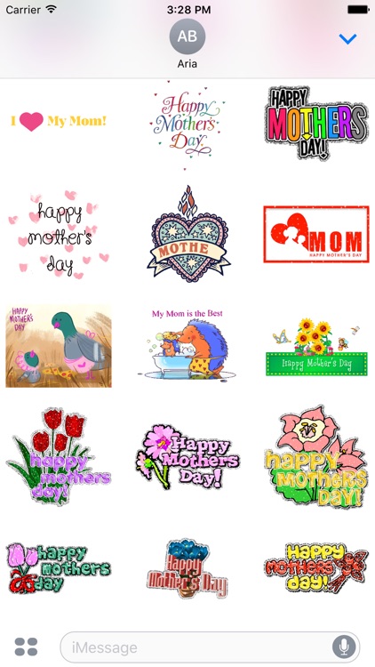 I Love Mom Animated Sticker