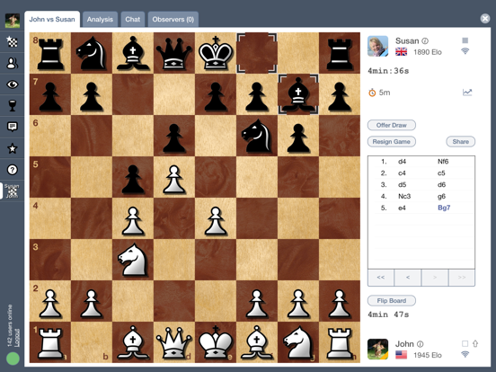 Chess Online @ shredderchess iPad app afbeelding 1