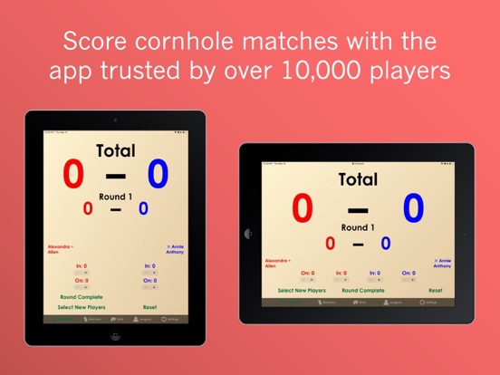 The Cornhole Scorer iPad screenshot 1 - Sports app