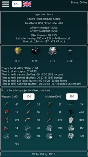 A-Calc for Ark Survival Evolve screenshot 2