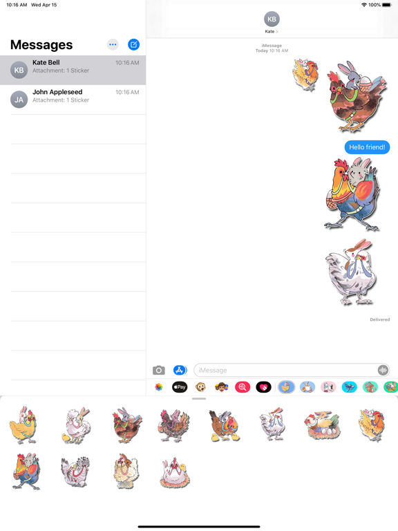 Screenshot #4 pour Chicken Bunny Stickers