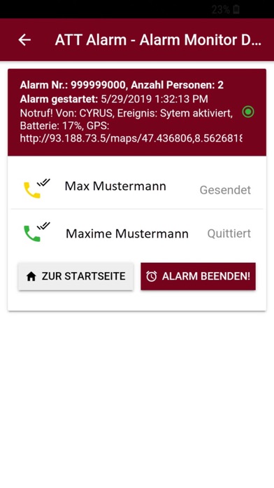 ATT AG - Der Alarmserver Screenshot