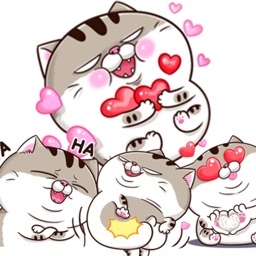 #1 Funny Fat Cat Stickers