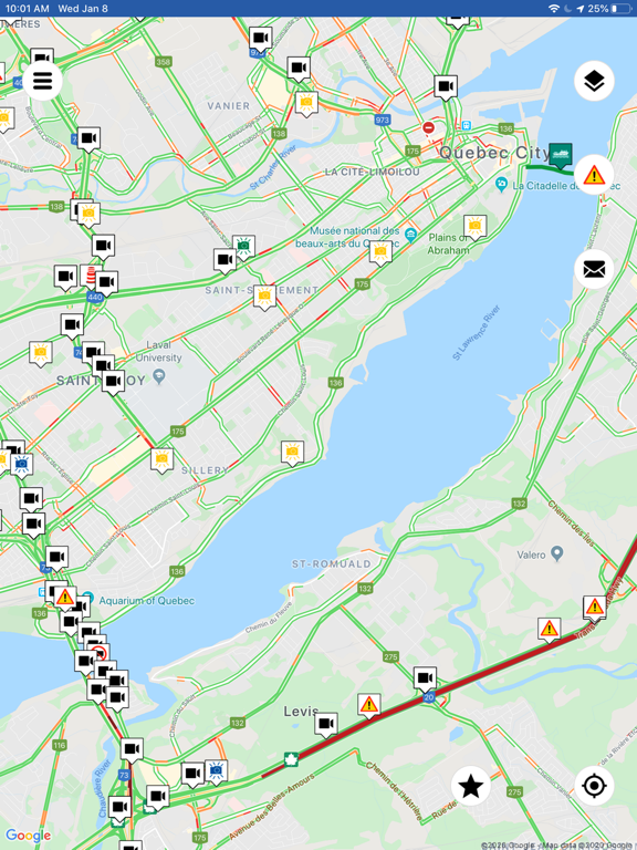 Québec 511 iPad screenshot