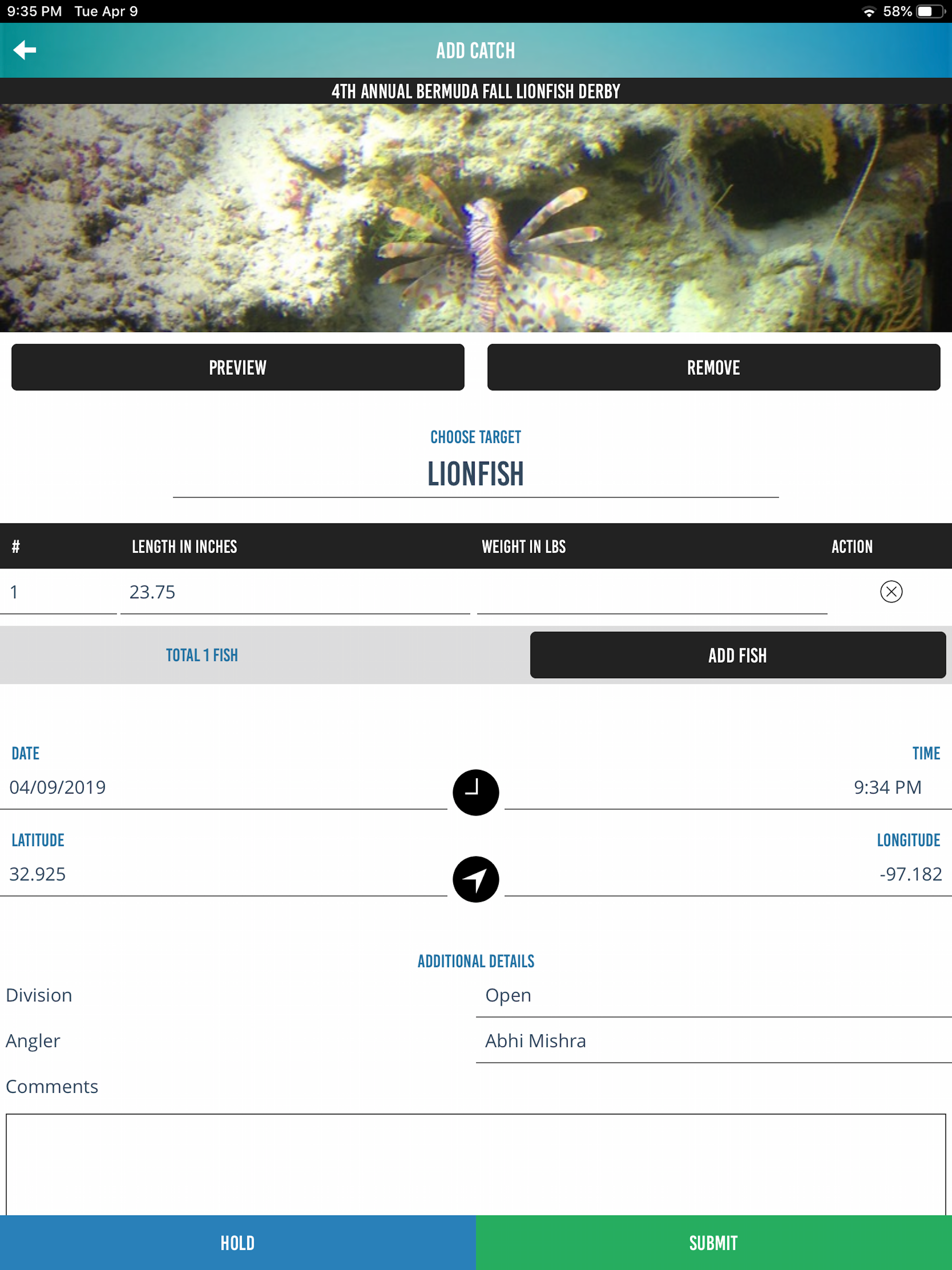 IAngler Tournament