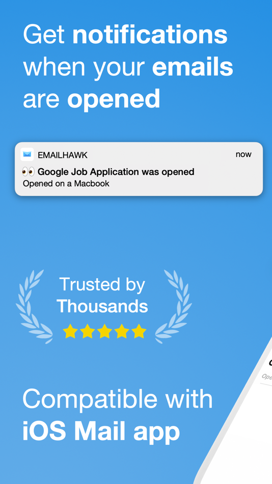 #1. Email Tracker by EmailHawk (iOS) Podle: Ryan Kotzebue