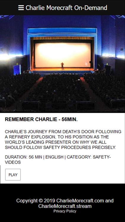 Charlie Morecraft Stream