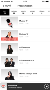 WRadio México para iPhone screenshot