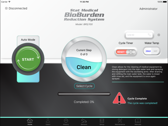 BRS100 app screenshot