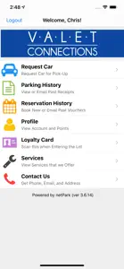 Valet Connections screenshot #1 for iPhone