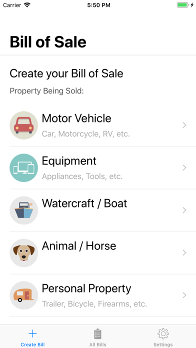 My Bill of Sale Screenshot 1 - AppWisp.com My Bill of Sale Screenshot 1 - AppWisp.com