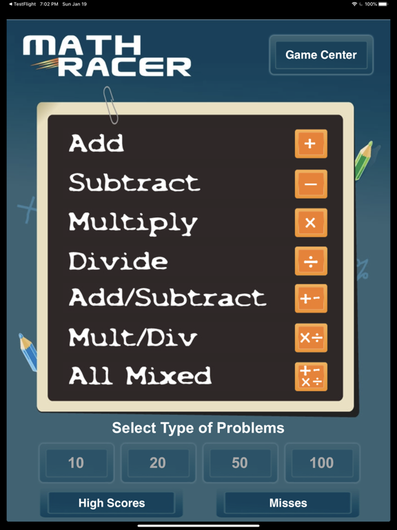 Screenshot #1 for Math Racer Deluxe