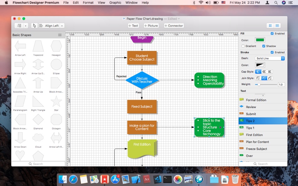 #1. Flowchart Designer Premium (macOS) 来自: 光建 张