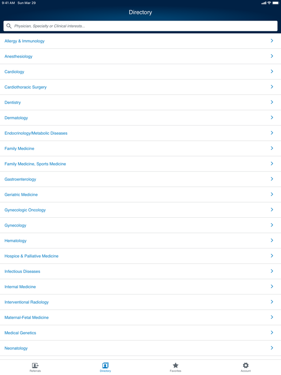 NorthShore Referrals iPad screenshot 1 - Medical app