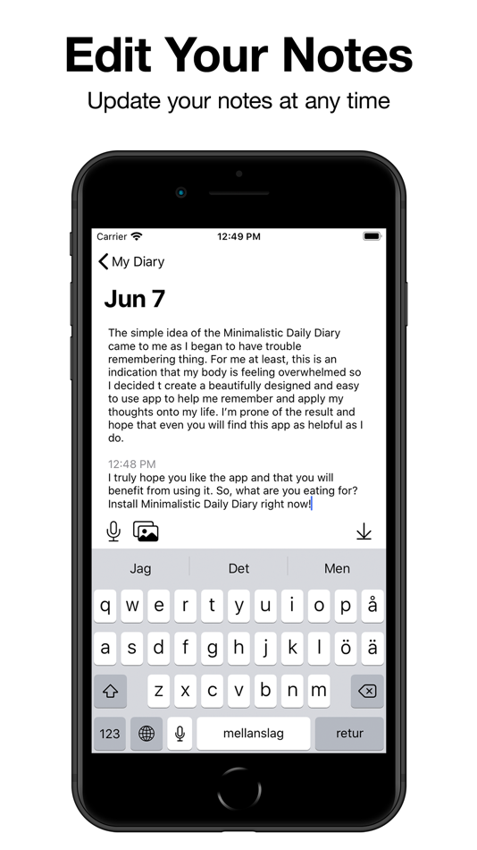 #4. Minimalistic Daily Diary (iOS) 由: Carl Henningsson