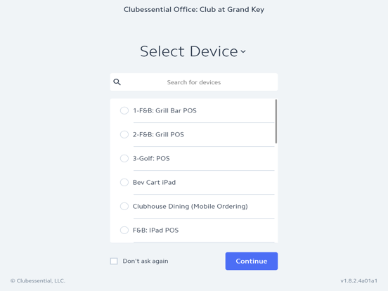 Clubessential POS iPad screenshot 1 - Business app
