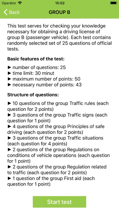 Driving school tests - CZ screenshot 2