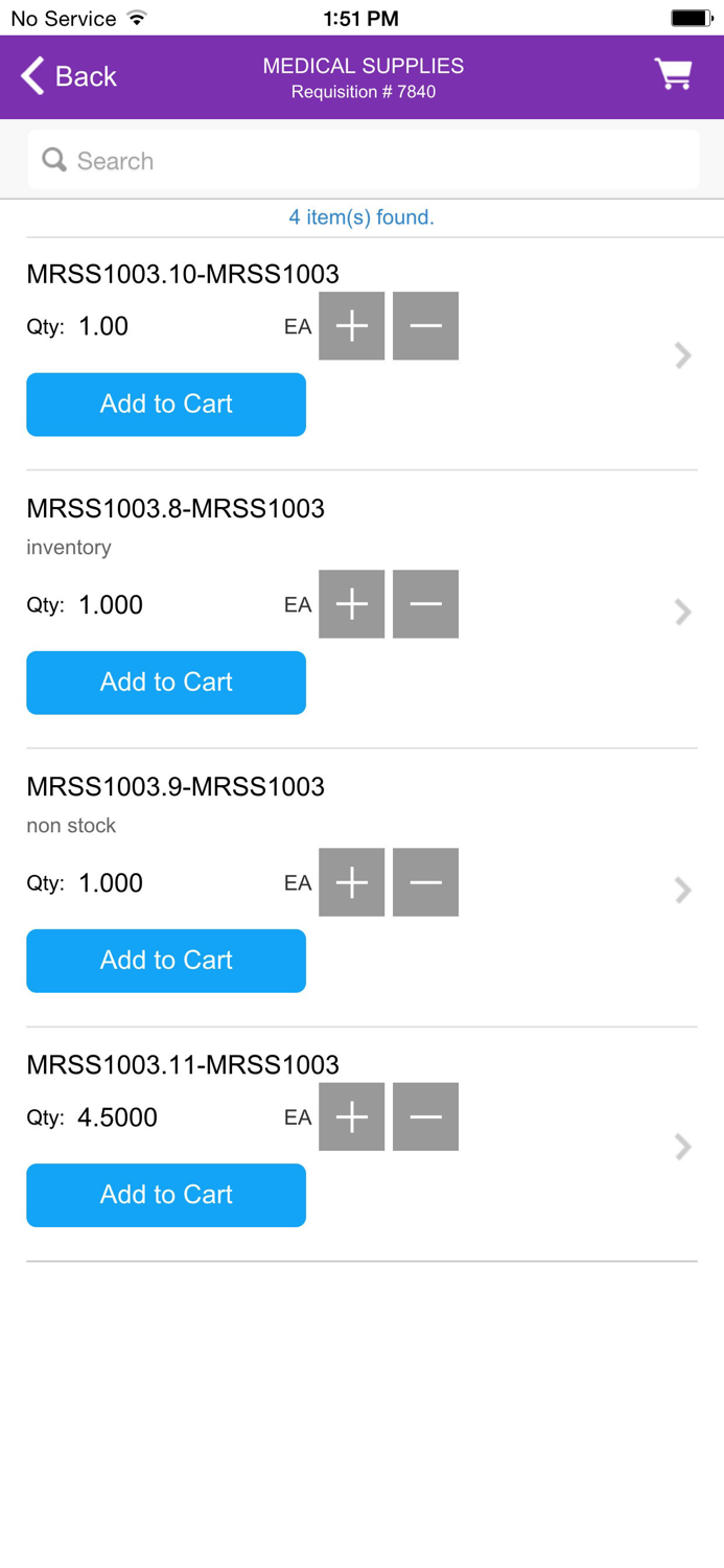 Infor Mobile Requisitions