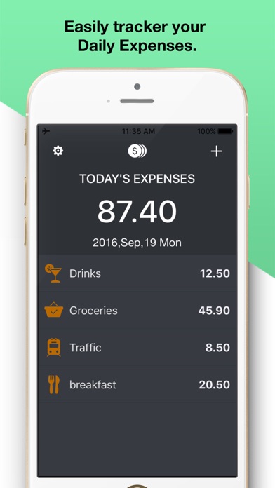 Screenshot #1 pour Daily Spending-My Cost Tracker