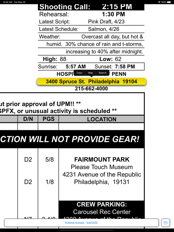 Screenshot #5 pour Open Callsheet