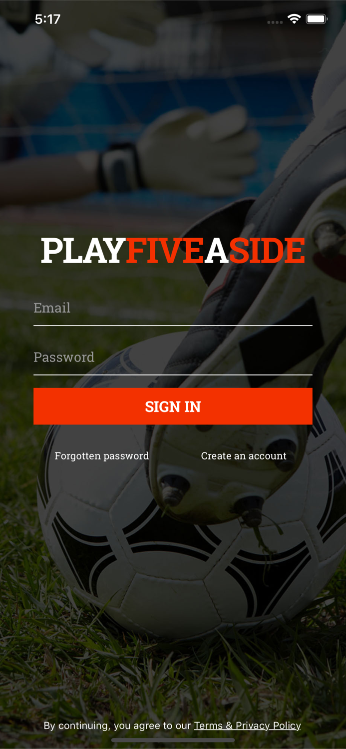 Playfiveaside Results App