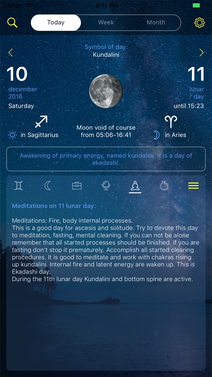 Lunar calendar Dara