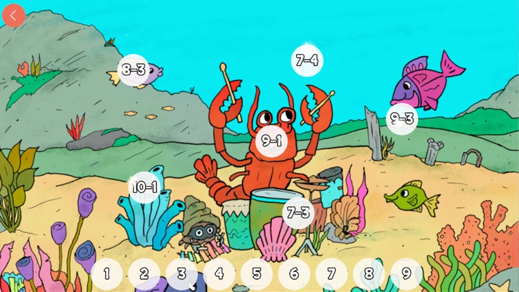 Magic Ocean Math Game: + and -