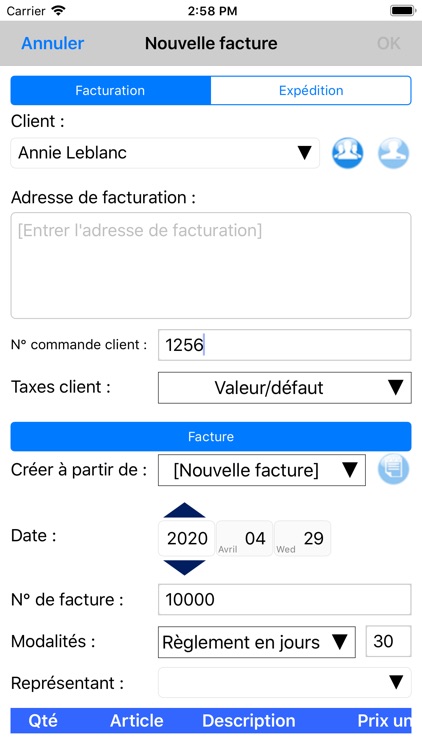 Express Invoice Professionnel screenshot-3