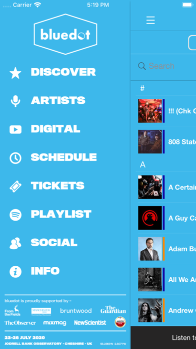 How to cancel & delete Bluedot Festival from iphone & ipad 2
