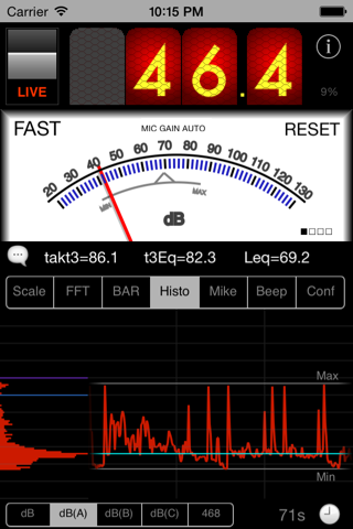 SPLnFFT Noise Meter - náhled