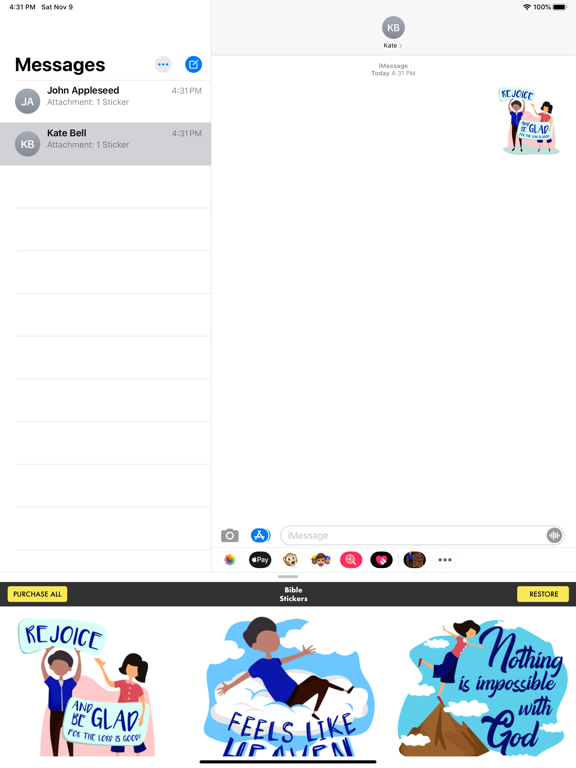 Screenshot #6 pour Bible Stickers - Christian