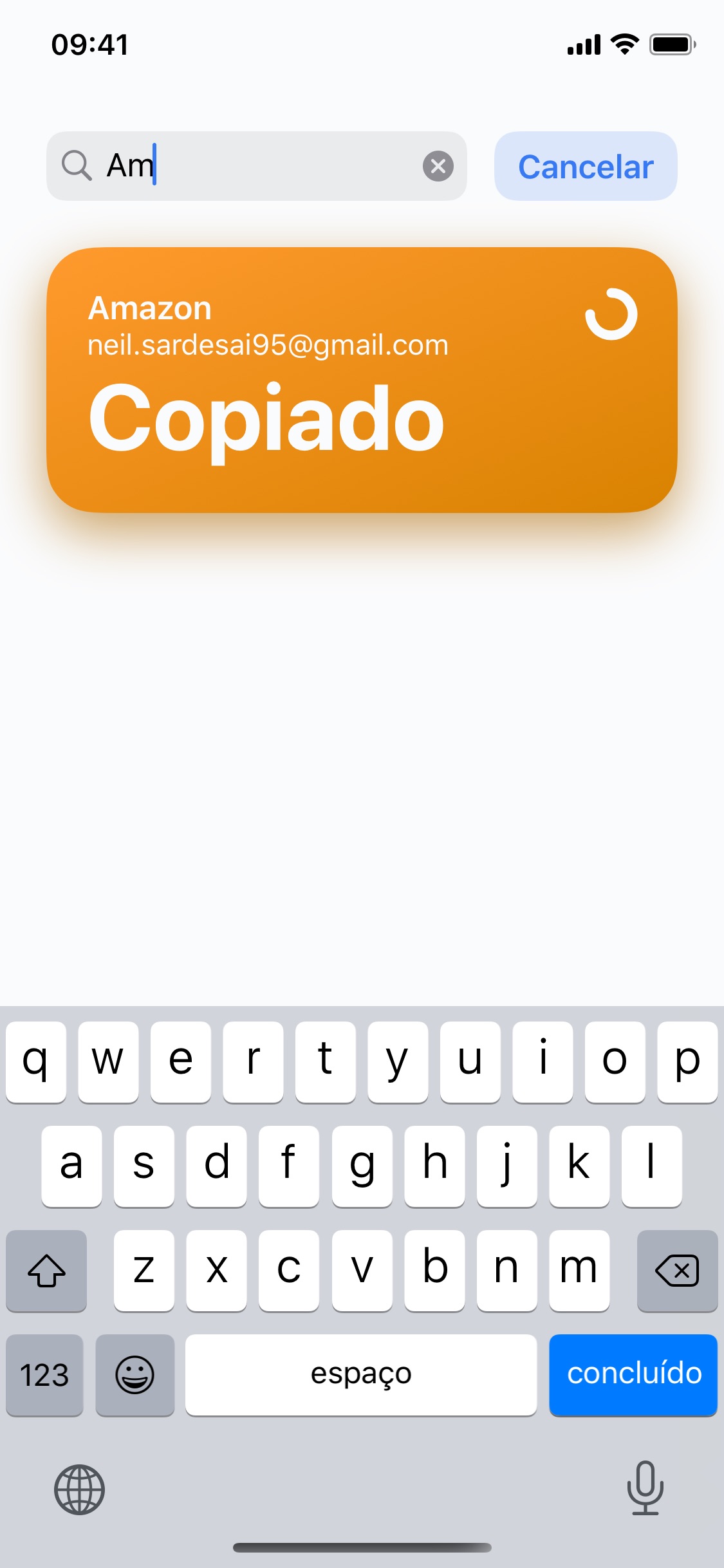 Screenshot do app Step Two