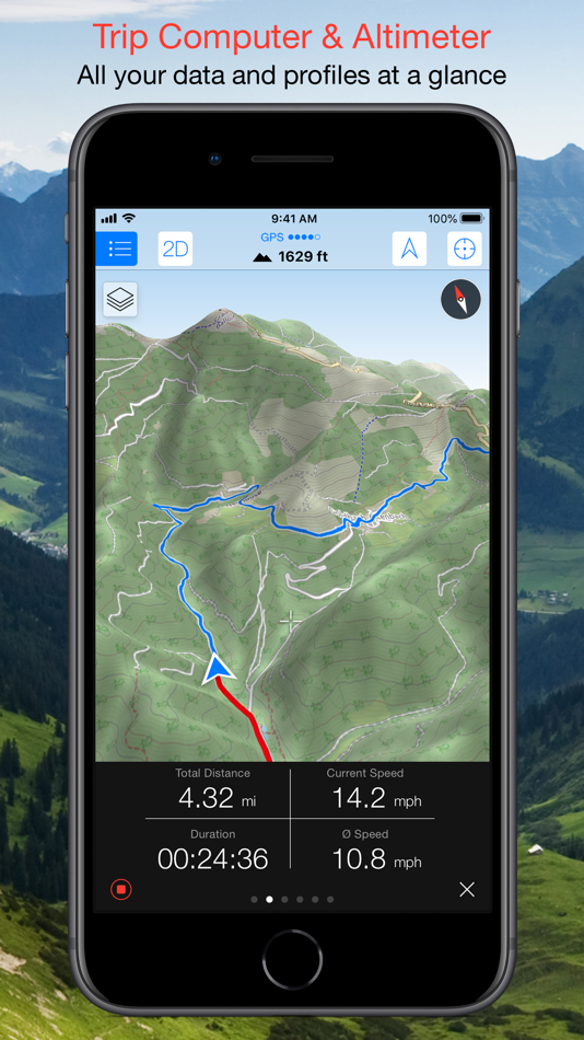 #2. Maps 3D PRO - Hike & Bike (iOS) By: movingworld GmbH