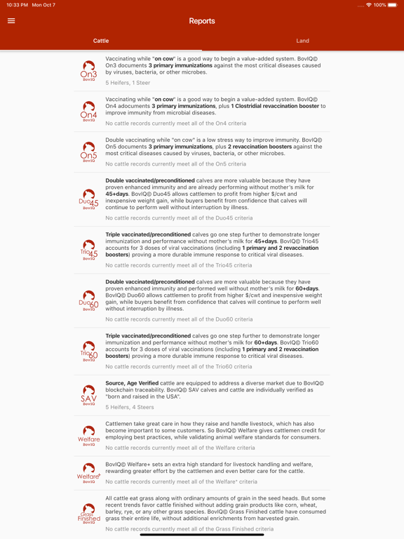 BovIQ iPad screenshot 7 - Productivity app