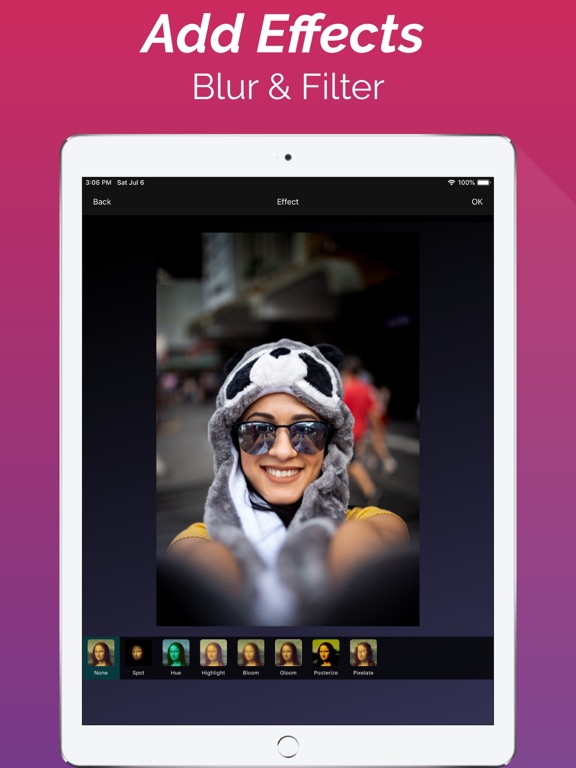 Selfie Cam - Beauty Camera iPad screenshot 6 - Photo & Video app