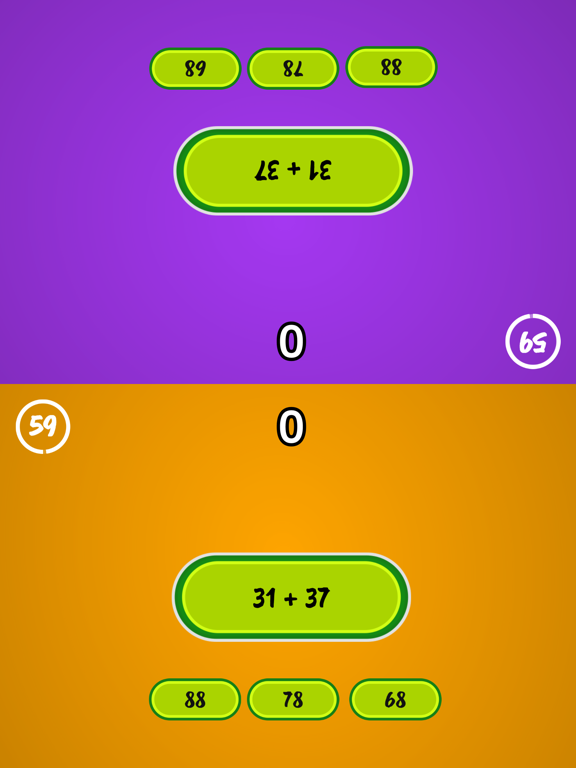 Math Game: 2 Player iPad screenshot