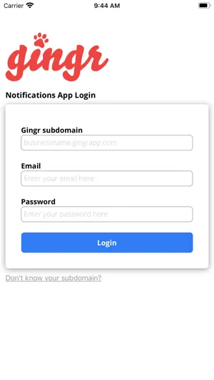 Gingr Notifications screenshot 1