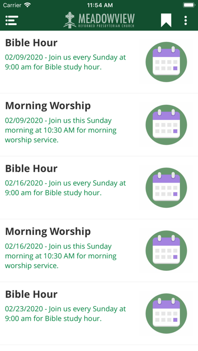 Meadowview Reformed PCA iPhone screenshot 7 - Book app