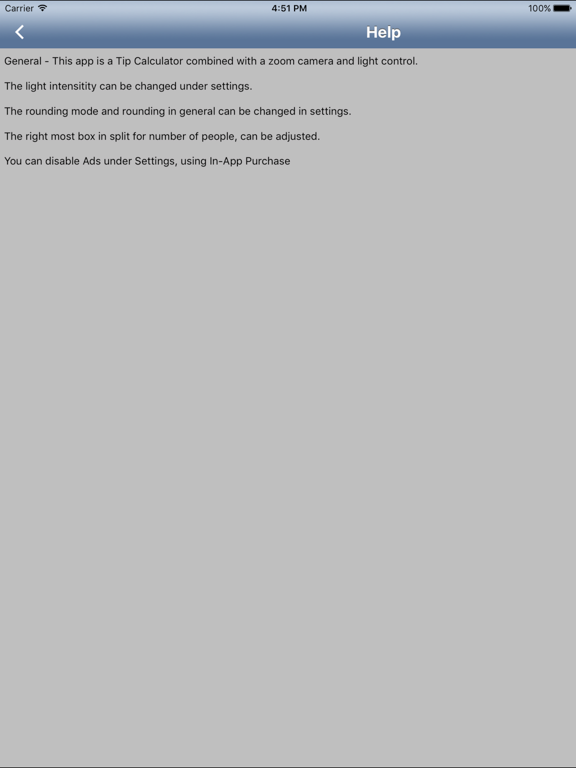 Nilnoc TipCalc iPad screenshot 3 - Utilities app