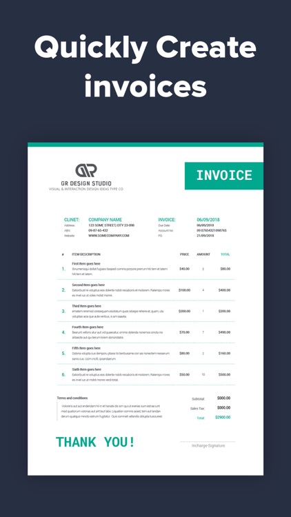 Account Balance, Invoice Maker